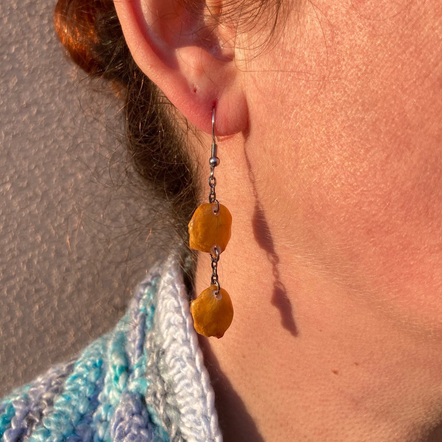 Boucles d'oreilles - Rose jaune