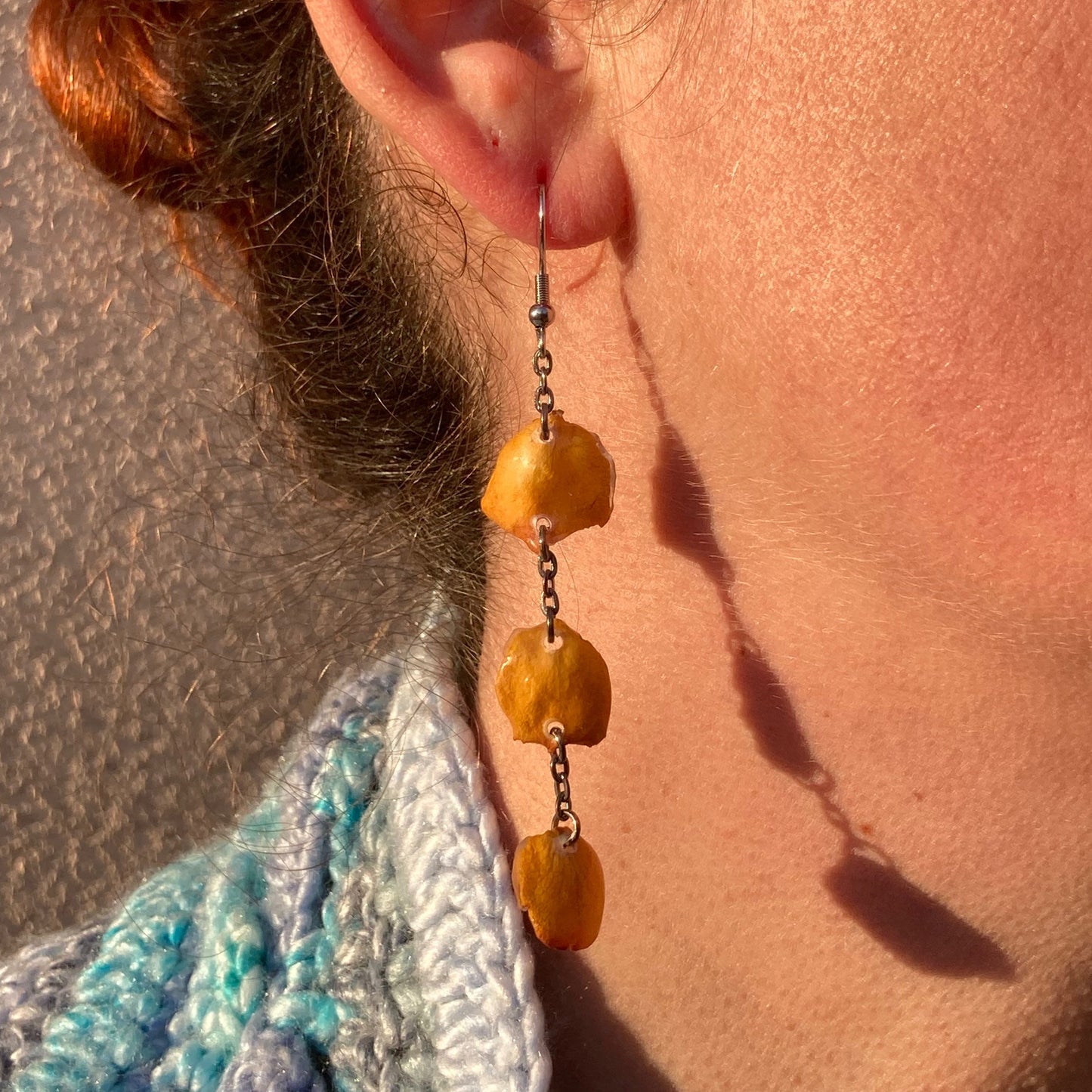 Boucles d'oreilles - Rose jaune